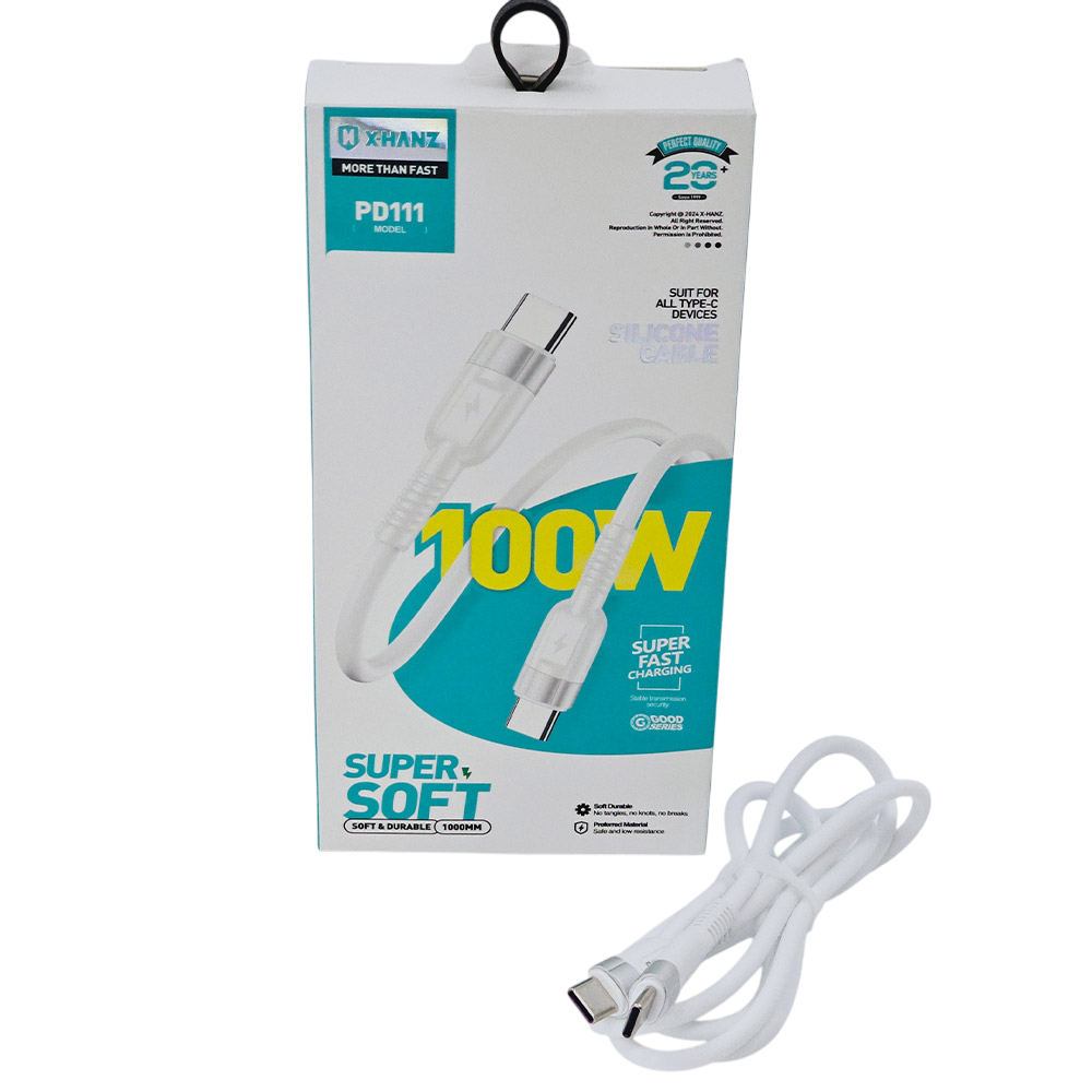 کابل سوپر فست شارژ تایپ سی X-HANZ مدل PD111 ( عمده )