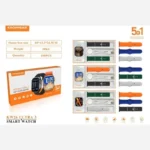 ساعت هوشمند کیوکویر مدل KW26 ULTRA3 با 5 بند ( عمده )