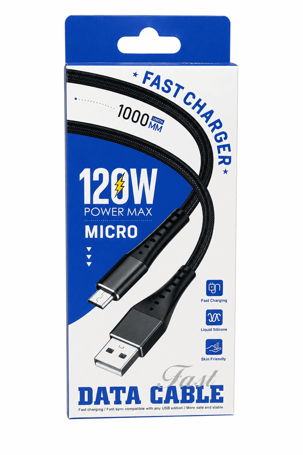 کابل تایپ میکرو فست شارژ 120 W ( عمده )